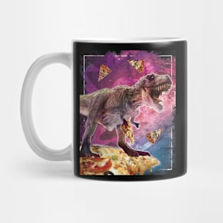 T-Rex on Space Pizza T-Shirt Mug